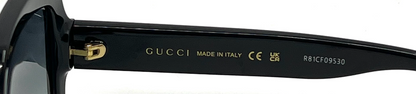 Gucci GG1337S Square Black Sunglasses-Original Grey Gradient Lenses-Unworn/NOS