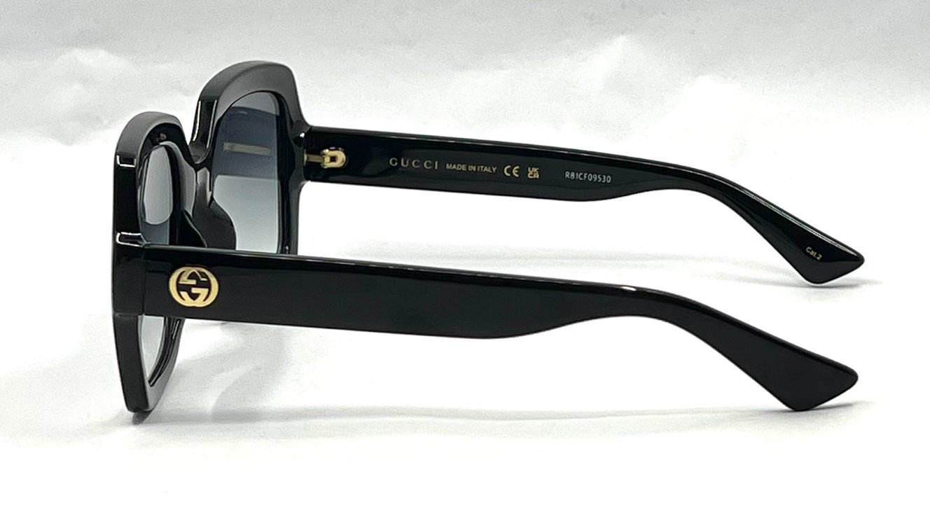 Gucci GG1337S Square Black Sunglasses-Original Grey Gradient Lenses-Unworn/NOS