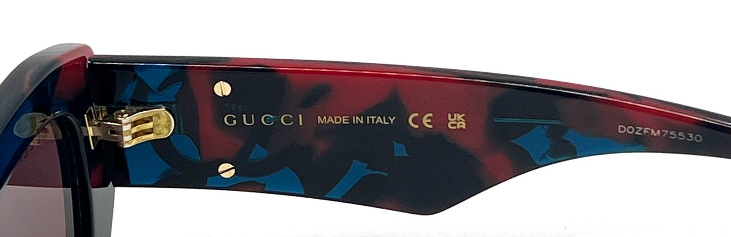 Gucci GG1421S Havana Sunglasses-Original Violet Nylon Lenses-Unworn/NOS