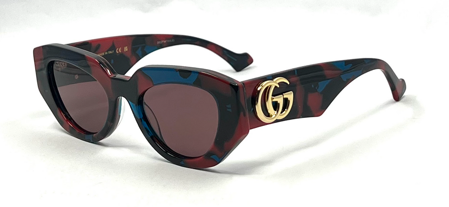 Gucci GG1421S Havana Sunglasses-Original Violet Nylon Lenses-Unworn/NOS
