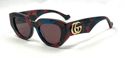Gucci GG1421S Havana Sunglasses-Original Violet Nylon Lenses-Unworn/NOS