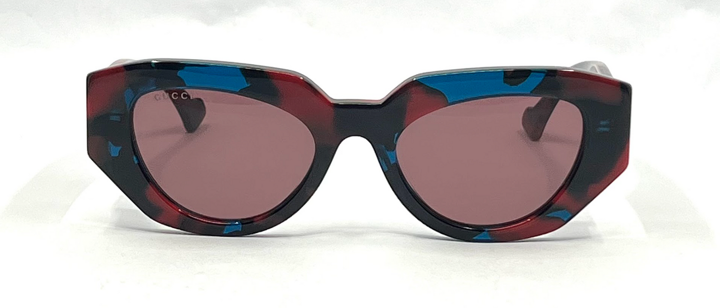 Gucci GG1421S Havana Sunglasses-Original Violet Nylon Lenses-Unworn/NOS