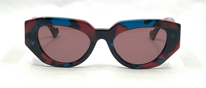 Gucci GG1421S Havana Sunglasses-Original Violet Nylon Lenses-Unworn/NOS
