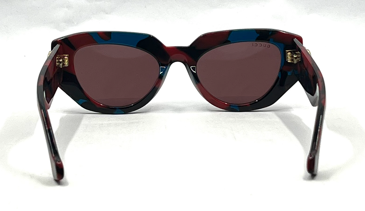 Gucci GG1421S Havana Sunglasses-Original Violet Nylon Lenses-Unworn/NOS