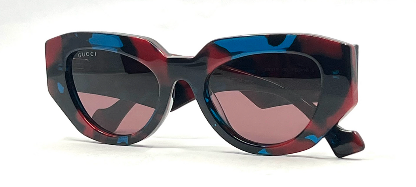 Gucci GG1421S Havana Sunglasses-Original Violet Nylon Lenses-Unworn/NOS