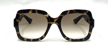 Gucci GG1337S Oversized Square Havana Sunglasses-Original Brown Gradient Lenses