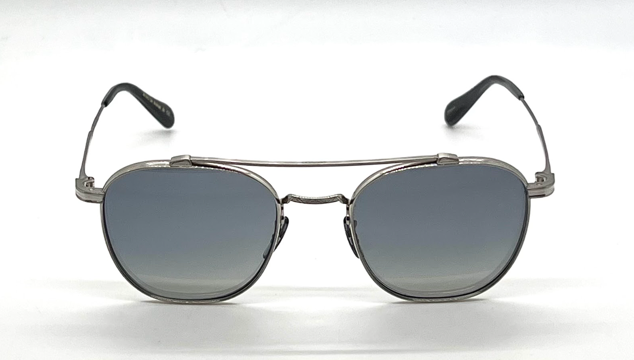 Oliver Peoples OV1294ST Mandeville Titanium Square Sunglasses-New/Unworn-Full Kit