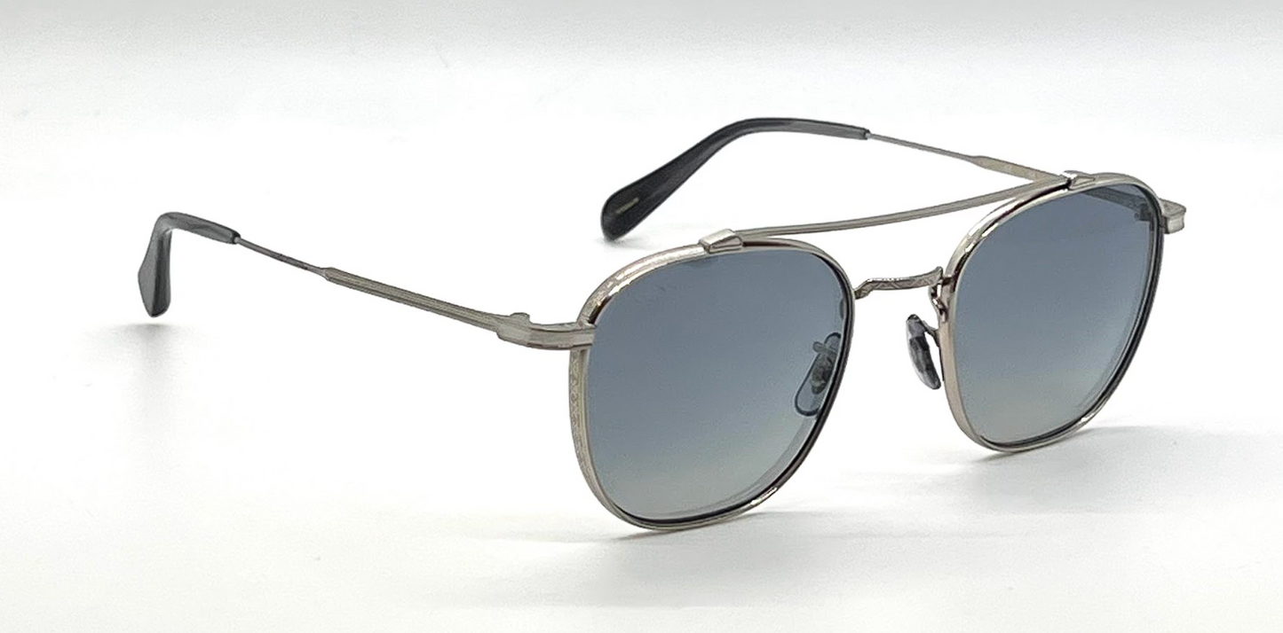 Oliver Peoples OV1294ST Mandeville Titanium Square Sunglasses-New/Unworn-Full Kit