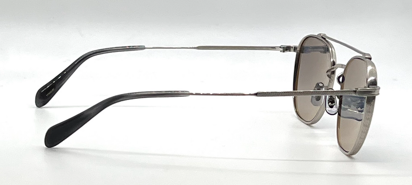 Oliver Peoples OV1294ST Mandeville Titanium Square Sunglasses-New/Unworn-Full Kit