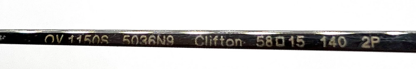 Oliver Peoples Clifton OV1150S Rectangular Silver Sunglasses-Unworn/New-Full Kit