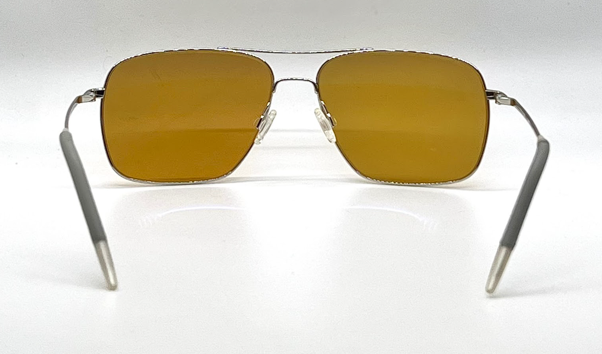 Oliver Peoples Clifton OV1150S Rectangular Silver Sunglasses-Unworn/New-Full Kit