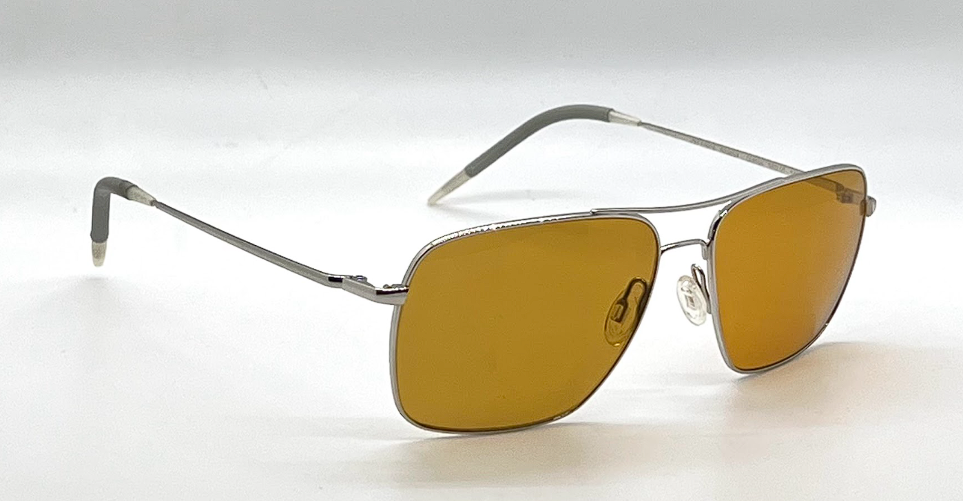 Oliver Peoples Clifton OV1150S Rectangular Silver Sunglasses-Unworn/New-Full Kit