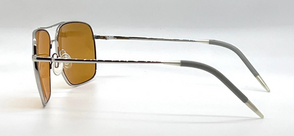 Oliver Peoples Clifton OV1150S Rectangular Silver Sunglasses-Unworn/New-Full Kit
