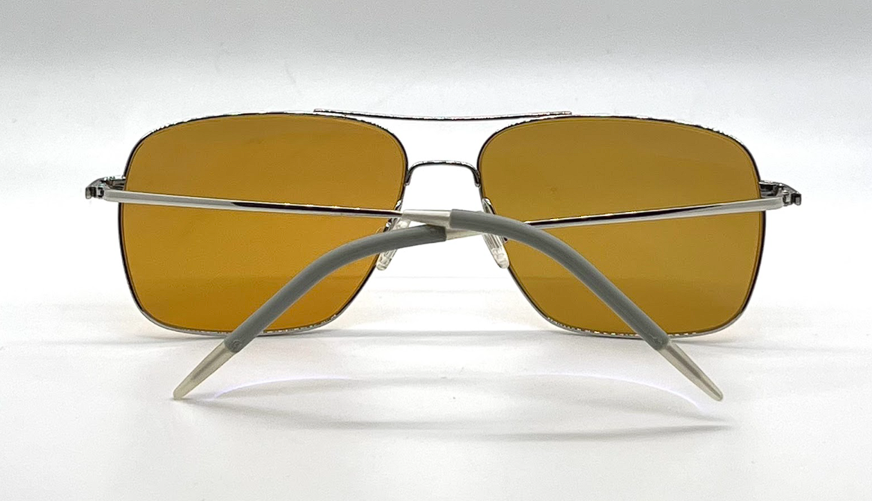Oliver Peoples Clifton OV1150S Rectangular Silver Sunglasses-Unworn/New-Full Kit
