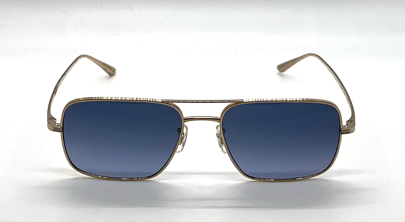 Oliver Peoples Victory L.A. OV1246ST Gold Sunglasses Blue Gradient Lens