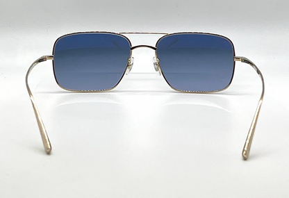 Oliver Peoples Victory L.A. OV1246ST Gold Sunglasses Blue Gradient Lens