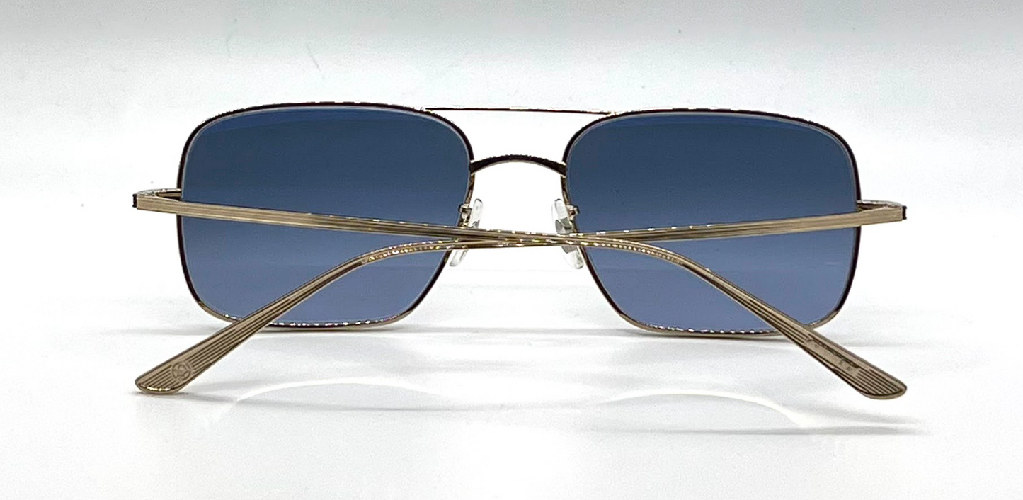 Oliver Peoples Victory L.A. OV1246ST Gold Sunglasses Blue Gradient Lens