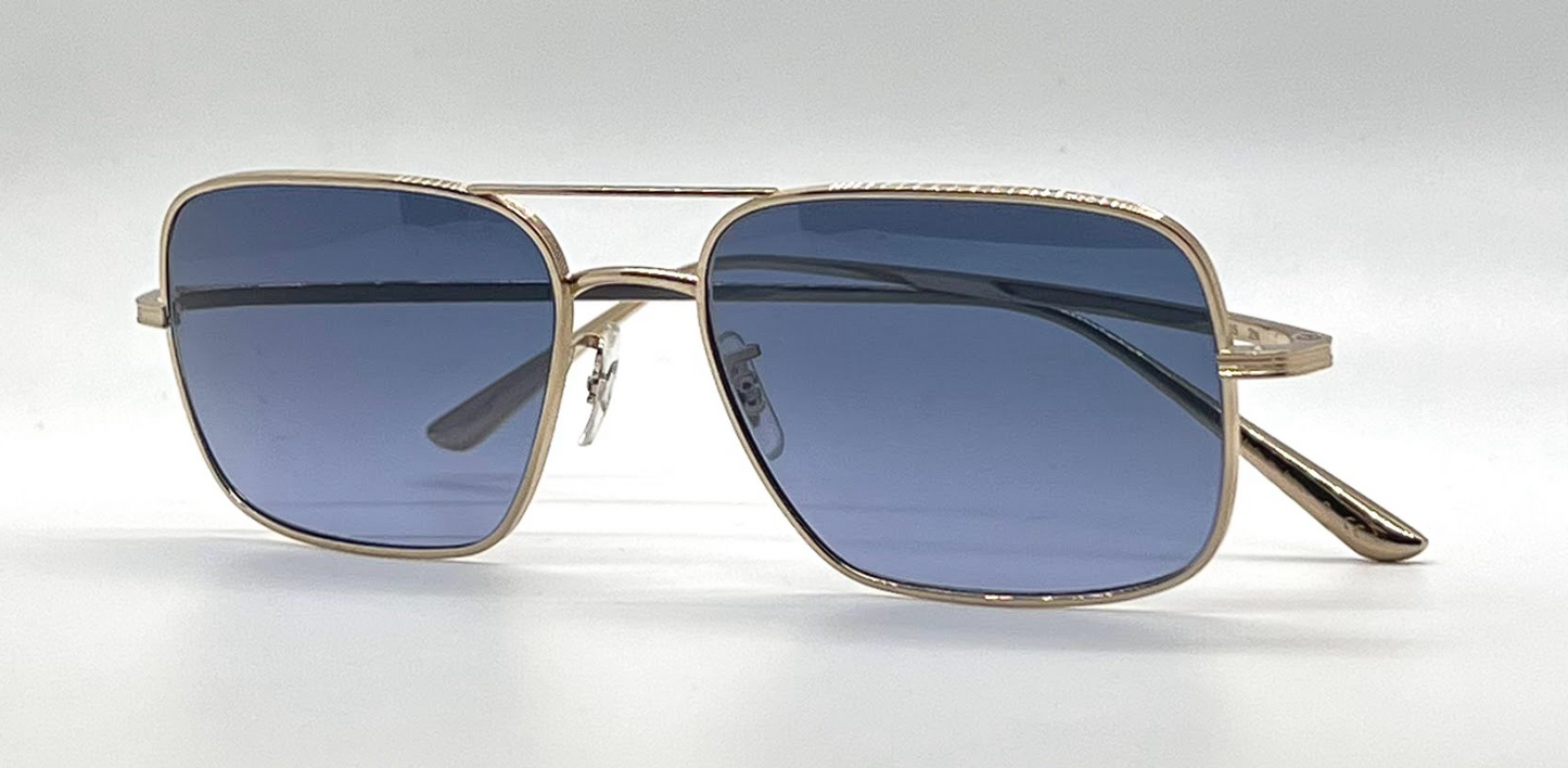 Oliver Peoples Victory L.A. OV1246ST Gold Sunglasses Blue Gradient Lens