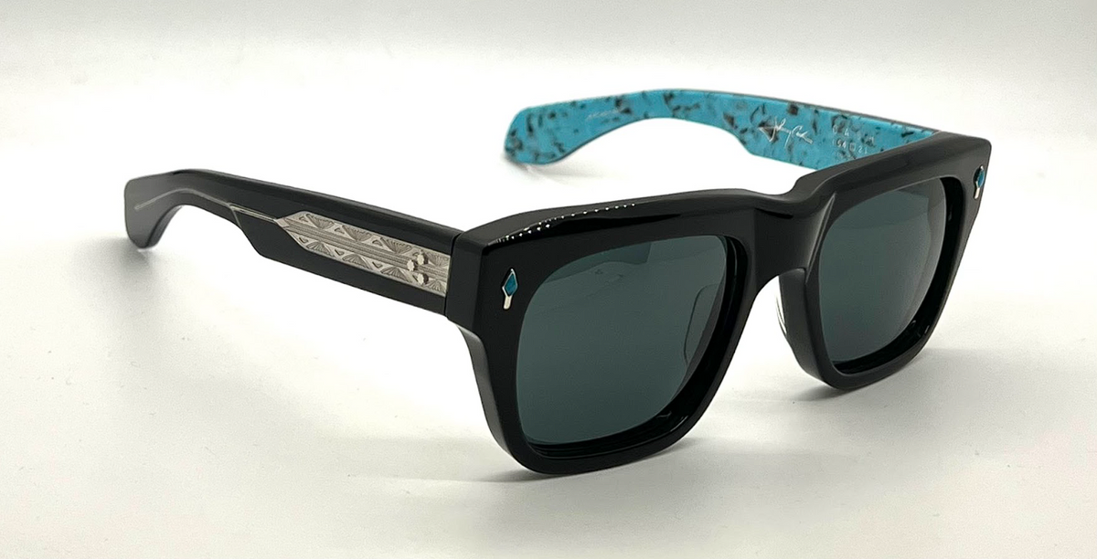 Jacques Marie Mage Johnny Cash Turquoise Collection Black Bermuda Lens