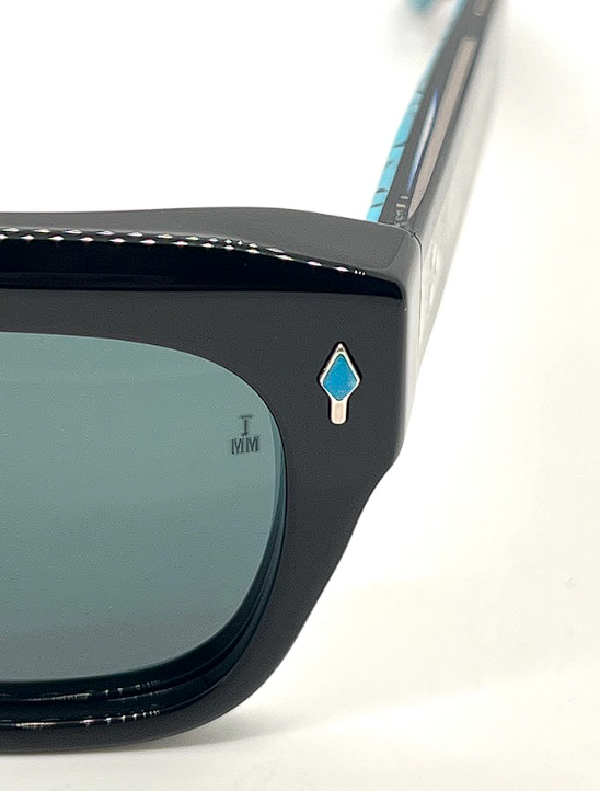 Jacques Marie Mage Johnny Cash Turquoise Collection Black Bermuda Lens