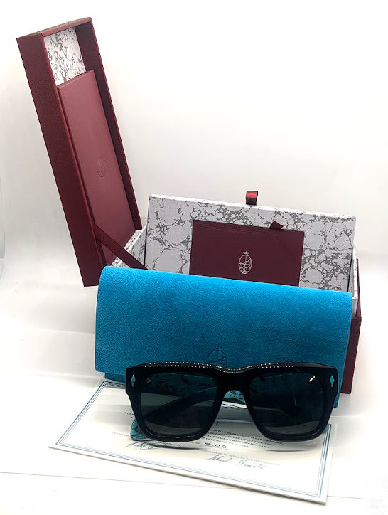 Jacques Marie Mage Johnny Cash Turquoise Collection Black Bermuda Lens