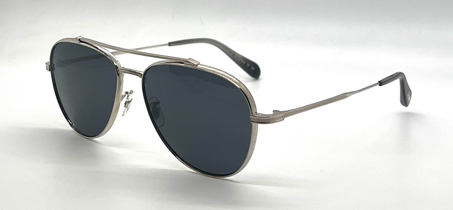 Oliver Peoples Rikson OV1266ST 503687 Silver Titanium Aviator Sunglasses
