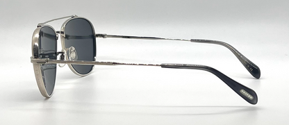 Oliver Peoples Rikson OV1266ST 503687 Silver Titanium Aviator Sunglasses