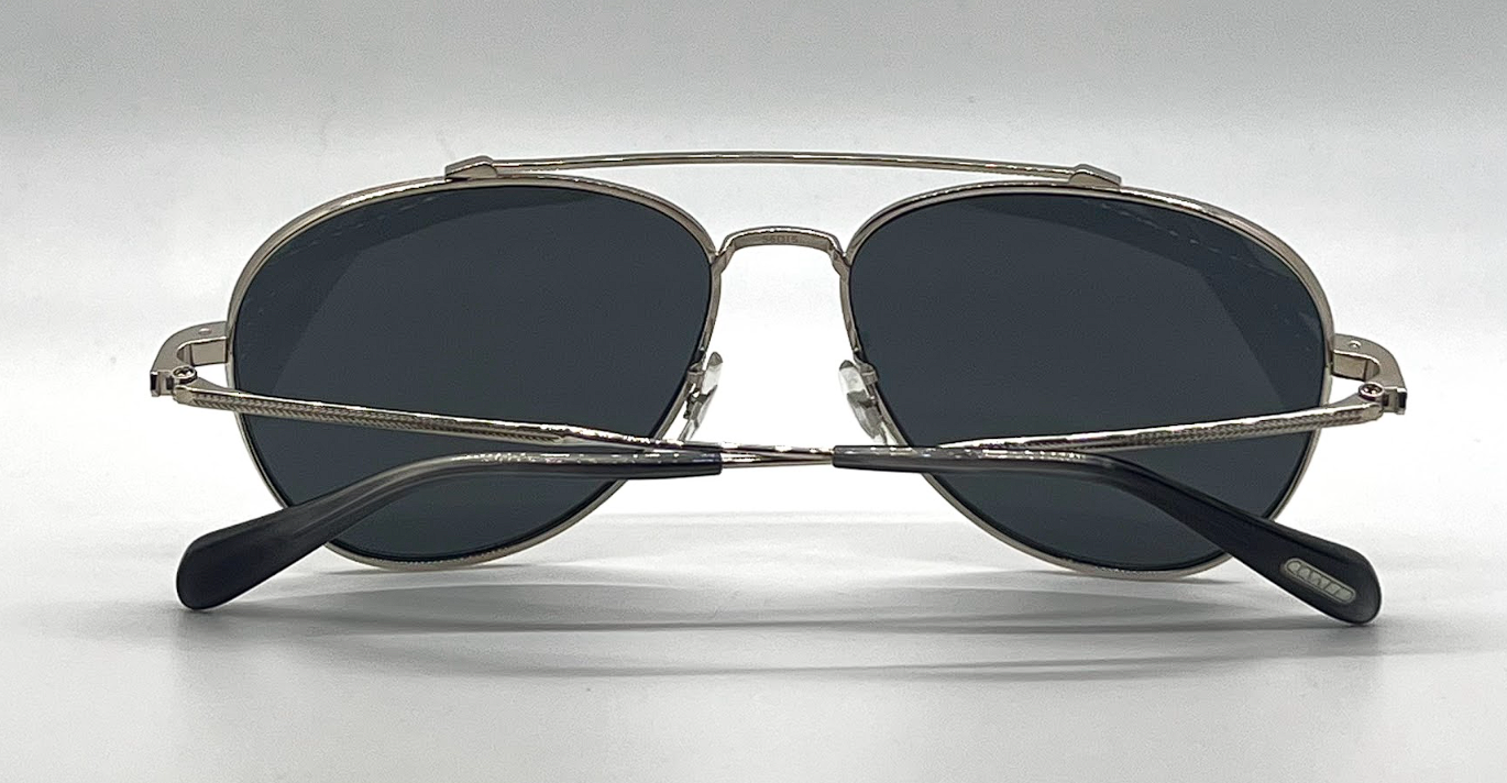 Oliver Peoples Rikson OV1266ST 503687 Silver Titanium Aviator Sunglasses