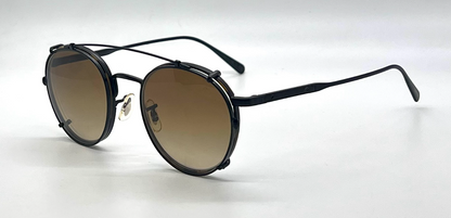 Oliver Peoples Artemio OV1302 5062 Matte Black Clip-On Panto Sunglasses