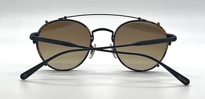 Oliver Peoples Artemio OV1302 5062 Matte Black Clip-On Panto Sunglasses