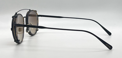 Oliver Peoples Artemio OV1302 5062 Matte Black Clip-On Panto Sunglasses