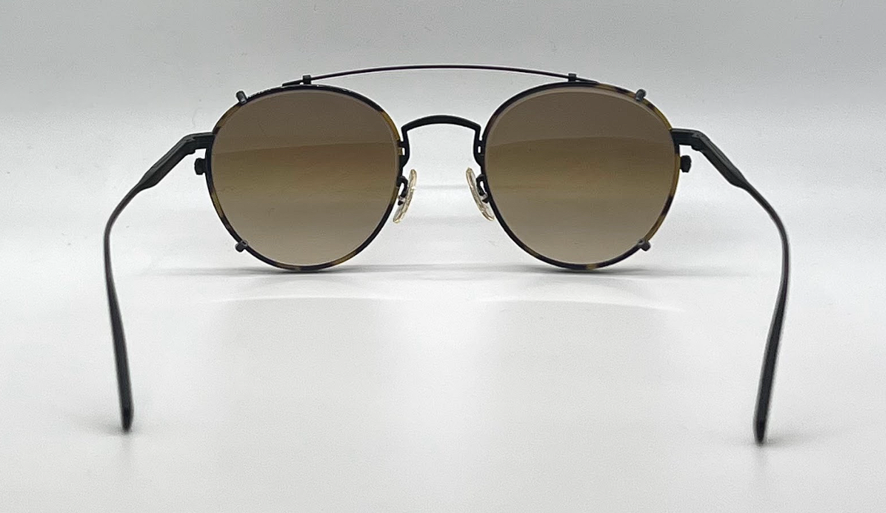 Oliver Peoples Artemio OV1302 5062 Matte Black Clip-On Panto Sunglasses