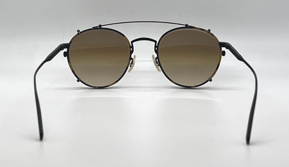 Oliver Peoples Artemio OV1302 5062 Matte Black Clip-On Panto Sunglasses