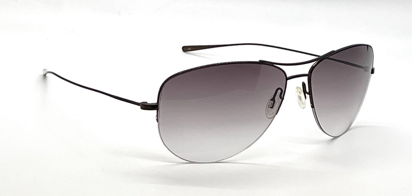 Oliver Peoples Commodore Aviator Sunglasses Grey Gradient Made in Japan