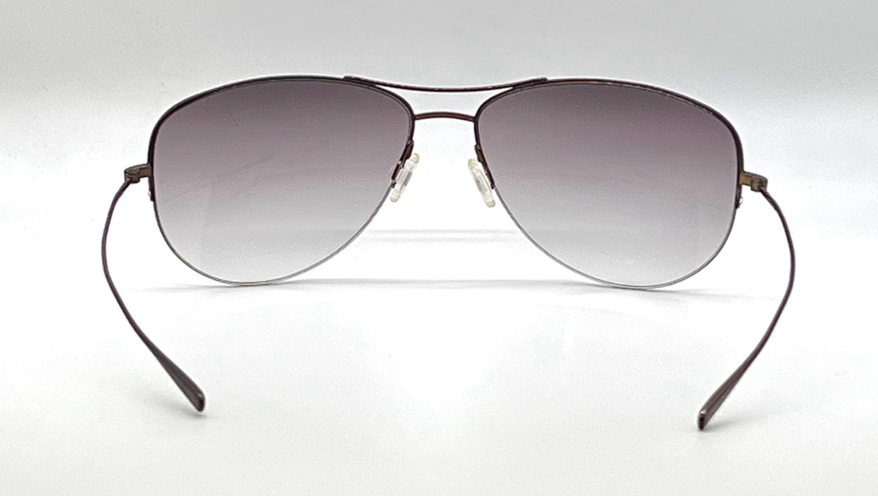 Oliver Peoples Commodore Aviator Sunglasses Grey Gradient Made in Japan