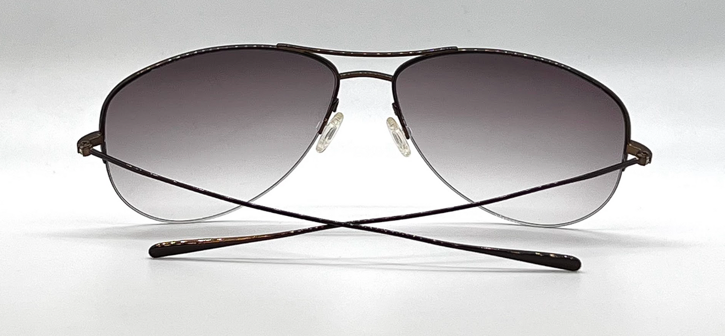 Oliver Peoples Commodore Aviator Sunglasses Grey Gradient Made in Japan