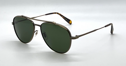 Oliver Peoples Rikson OV1266ST 528471 Antique Gold Aviator Sunglasses
