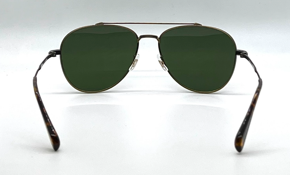 Oliver Peoples Rikson OV1266ST 528471 Antique Gold Aviator Sunglasses