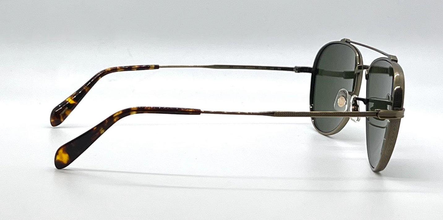 Oliver Peoples Rikson OV1266ST 528471 Antique Gold Aviator Sunglasses