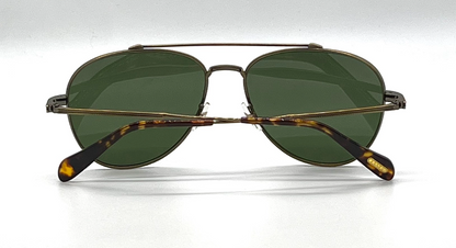 Oliver Peoples Rikson OV1266ST 528471 Antique Gold Aviator Sunglasses