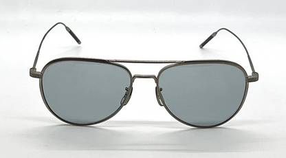 Oliver Peoples TK-3 OV1276ST Brushed Silver Photochromic Aviator Sunglasses