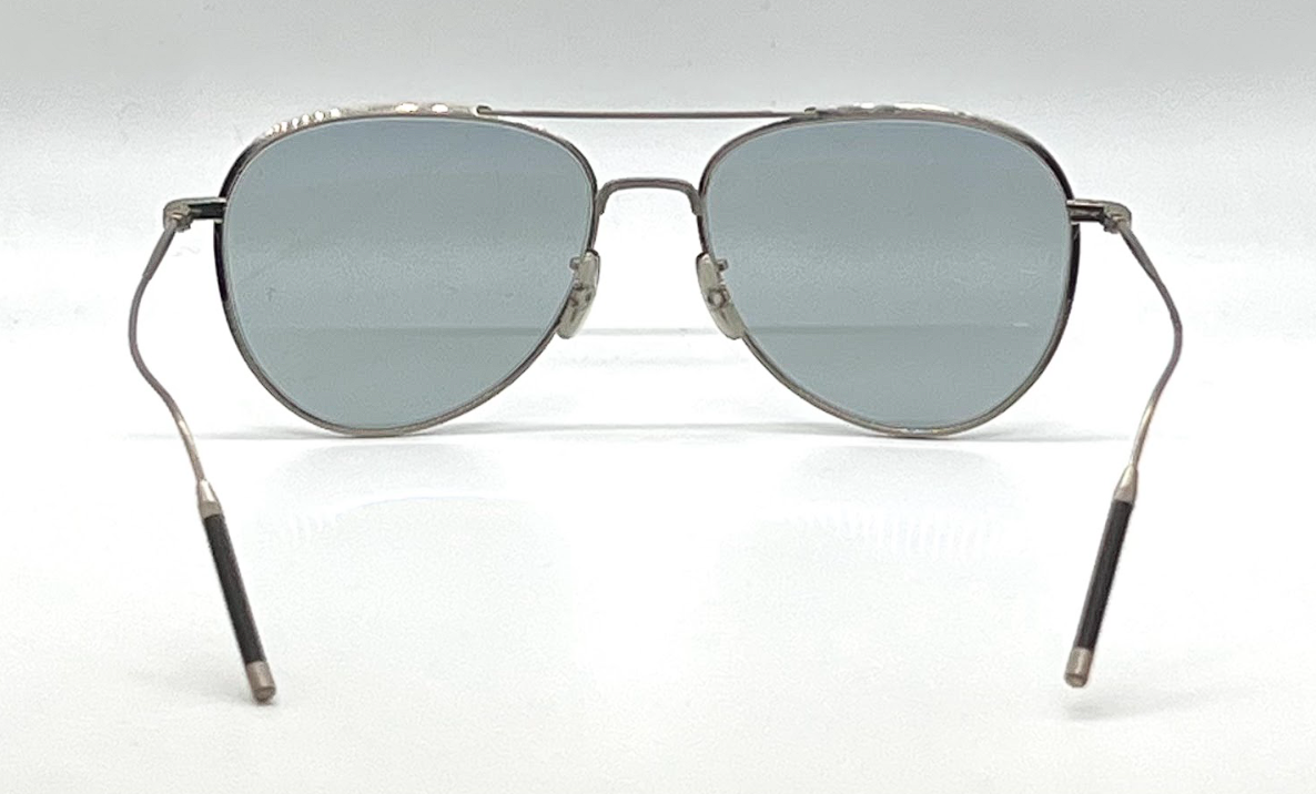 Oliver Peoples TK-3 OV1276ST Brushed Silver Photochromic Aviator Sunglasses