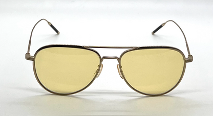 Oliver Peoples TK-3 OV1276ST Brushed Gold Yellow Wash Aviator Sunglasses
