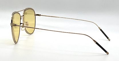 Oliver Peoples TK-3 OV1276ST Brushed Gold Yellow Wash Aviator Sunglasses