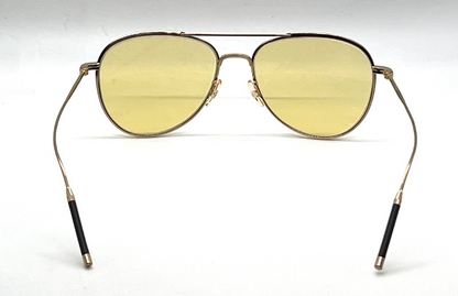 Oliver Peoples TK-3 OV1276ST Brushed Gold Yellow Wash Aviator Sunglasses