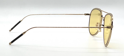 Oliver Peoples TK-3 OV1276ST Brushed Gold Yellow Wash Aviator Sunglasses