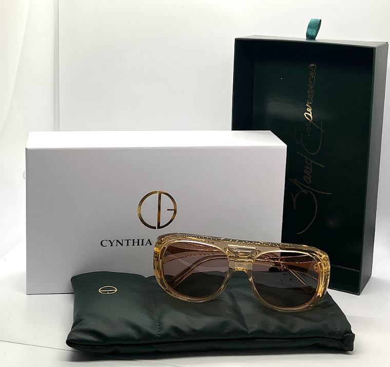 Cynthia Benjamin Jorgie CHP Amber Sunglasses Pink Lens Japan