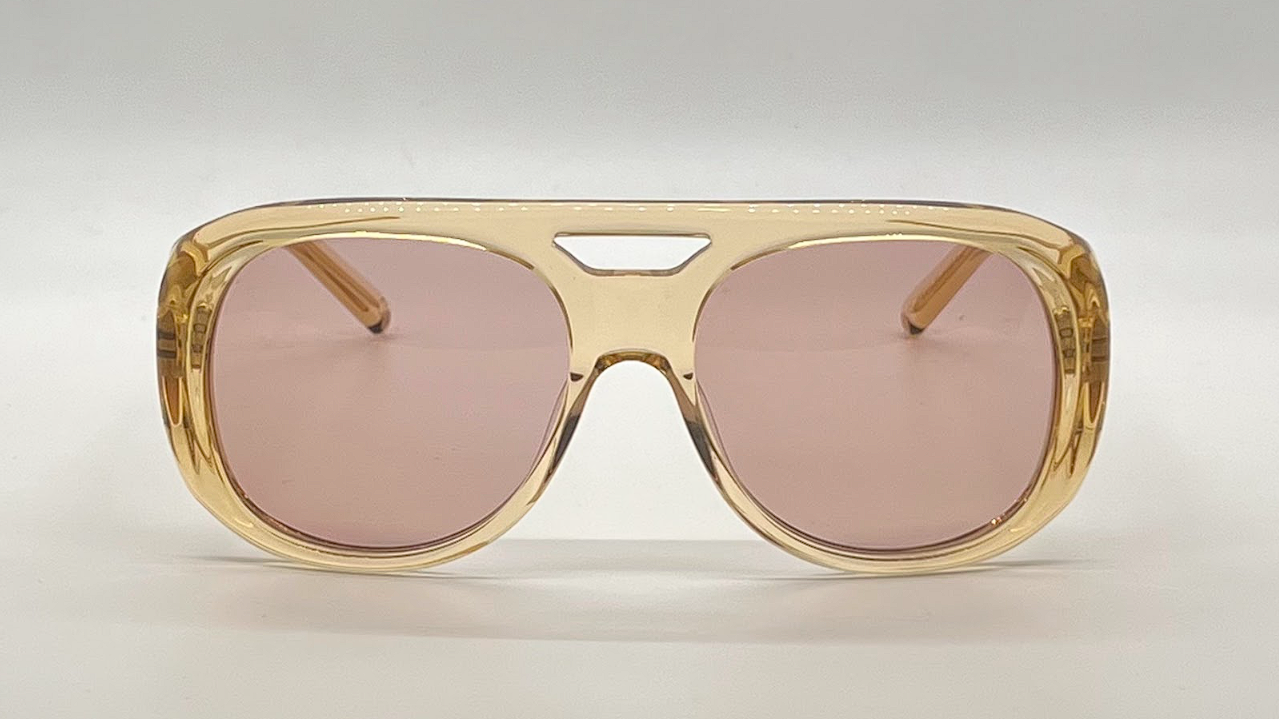 Cynthia Benjamin Jorgie CHP Amber Sunglasses Pink Lens Japan