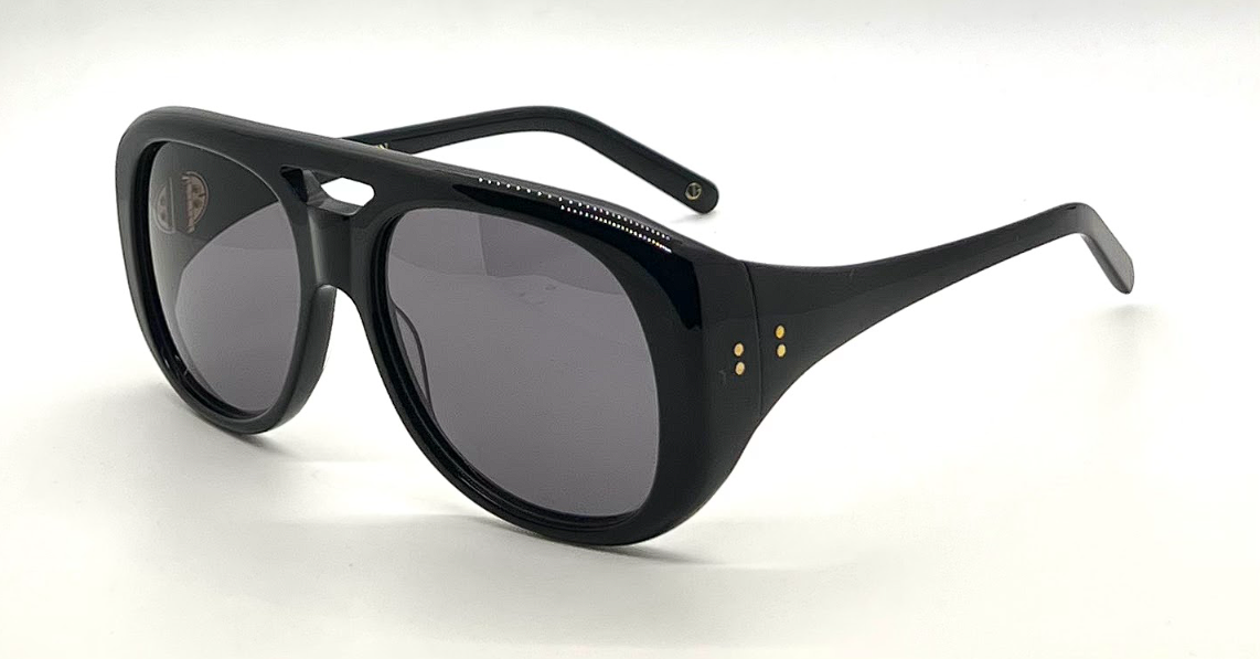 Cynthia Benjamin Jorgie Black Sunglasses Grey Lens Japan