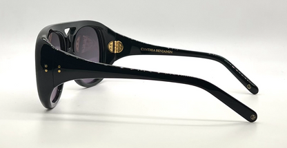 Cynthia Benjamin Jorgie Black Sunglasses Grey Lens Japan